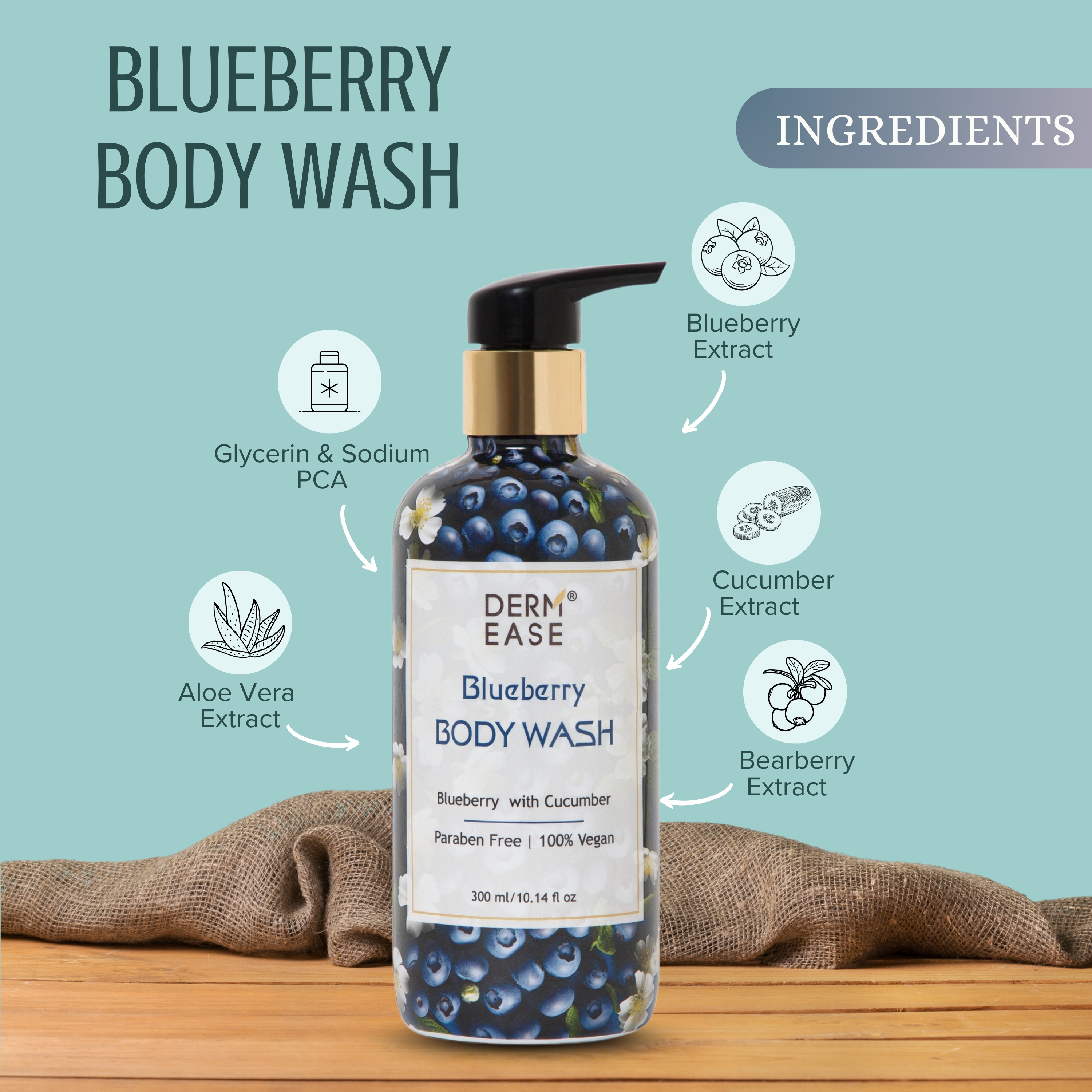 DERM EASE BLUEBERRY BODY WASH